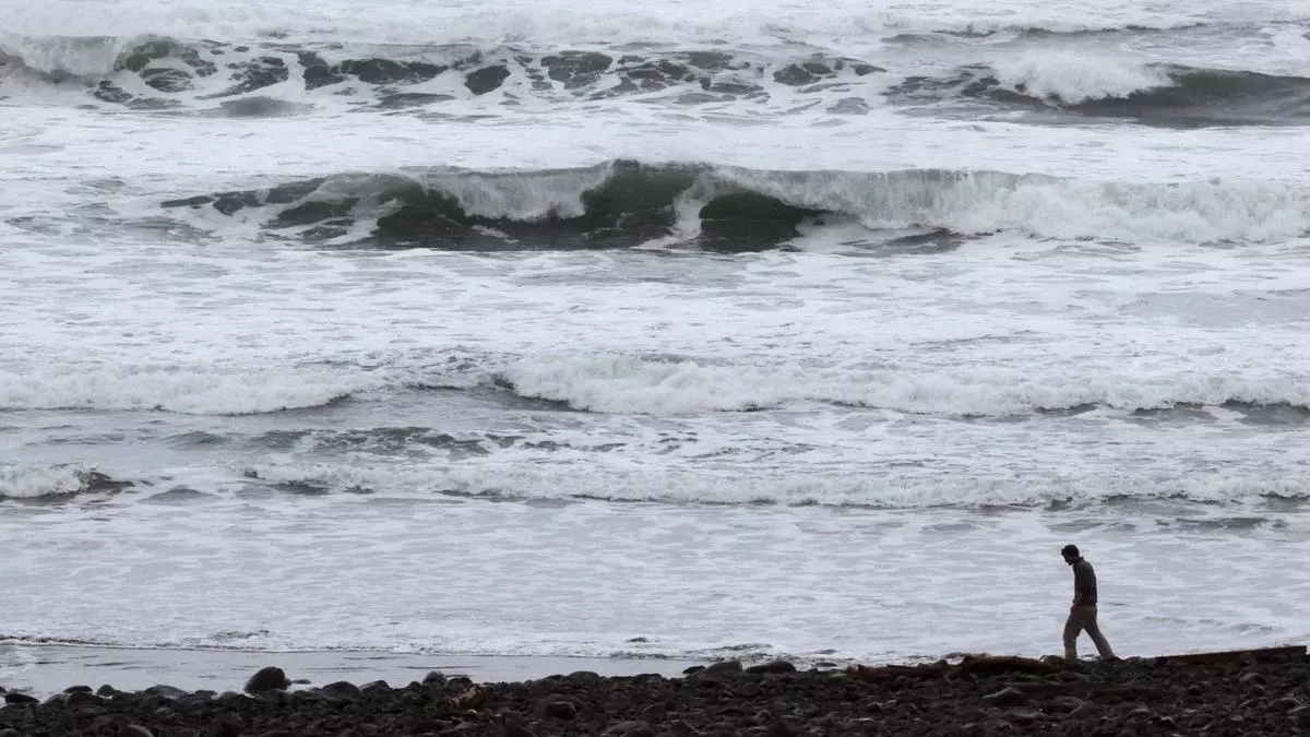 Small tsunami waves wash ashore on remote Japanese islands