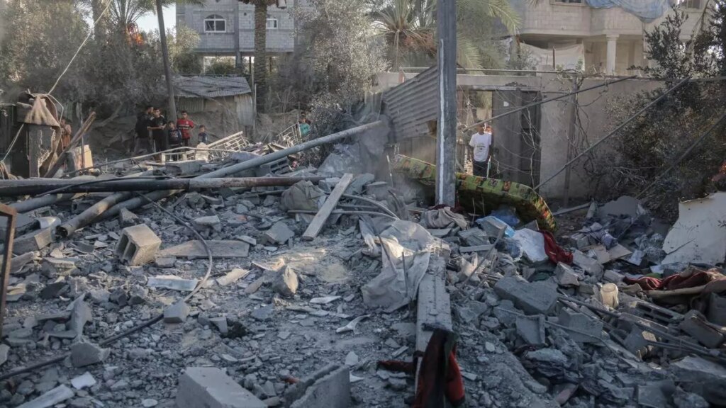 Apparent Israeli airstrike on mosque in central Gaza kills at least 18 people