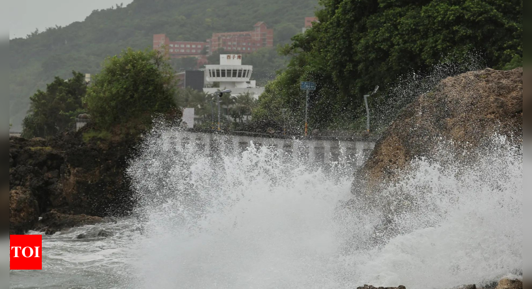 Typhoon Krathon heads towards Taiwan's populated west coast, storm surge warning issued